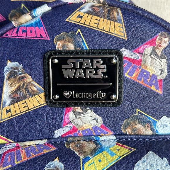 Star Wars Character Loungefly Backpack Purple and Black - Picture 3 of 5